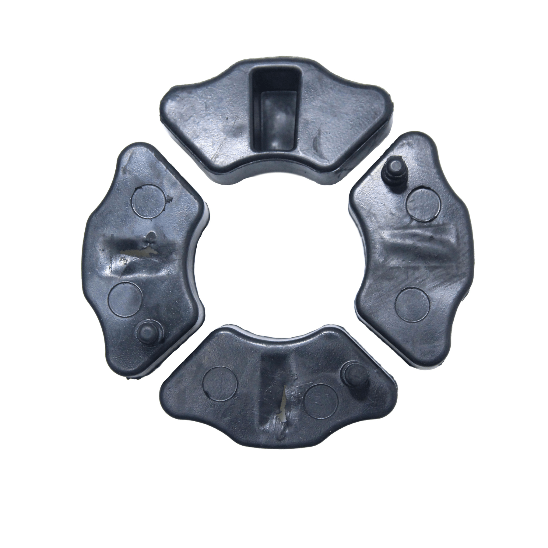 Coxim da coroa em borracha p/ moto honda c-100 dream - sundown web 100 - shineray xy 50q (jogo c/ 4 peças)
